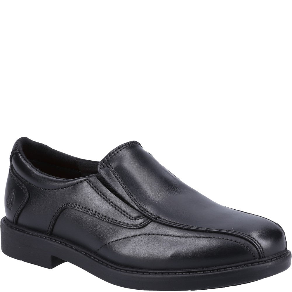 Boys BTS FLFR Black Hush Puppies Toby SNR Shoe