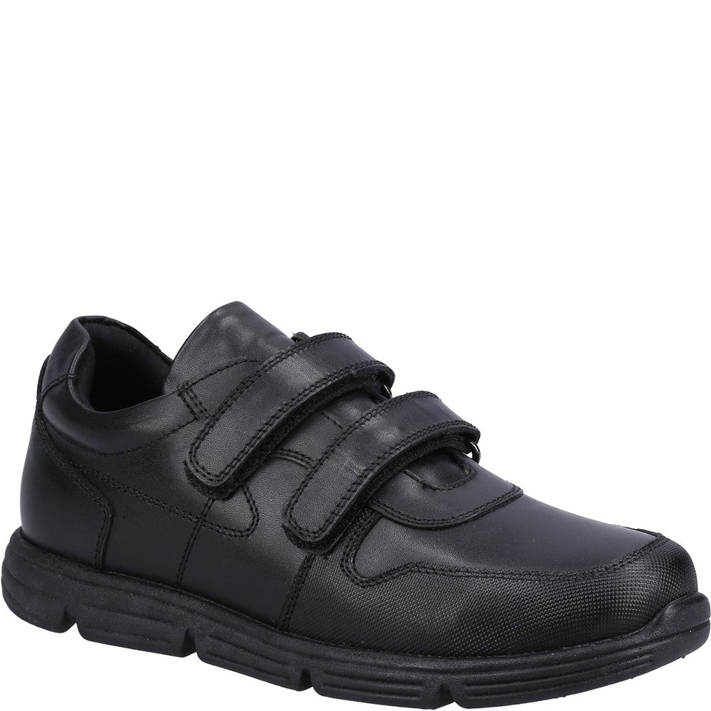 Boys BTS Black Hush Puppies Lucas JNR Shoe