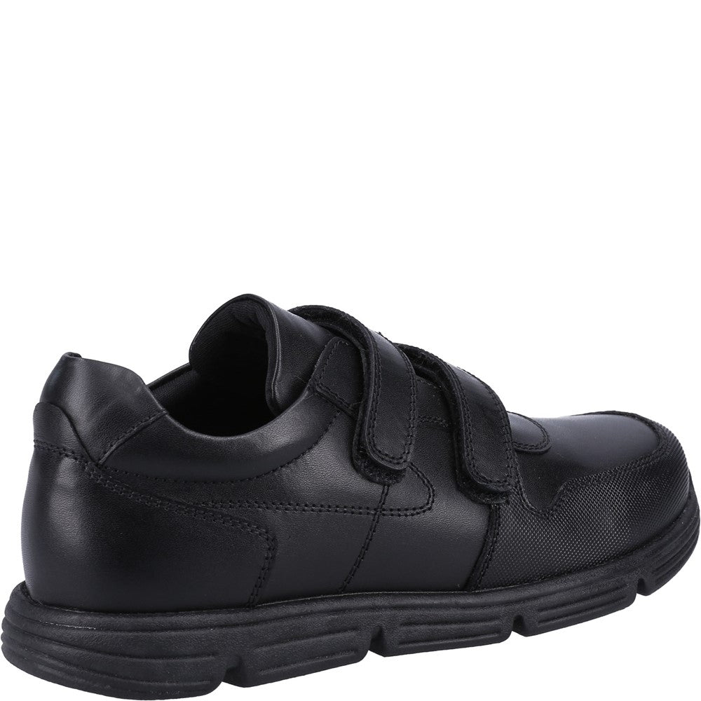 Boys BTS Black Hush Puppies Lucas JNR Shoe