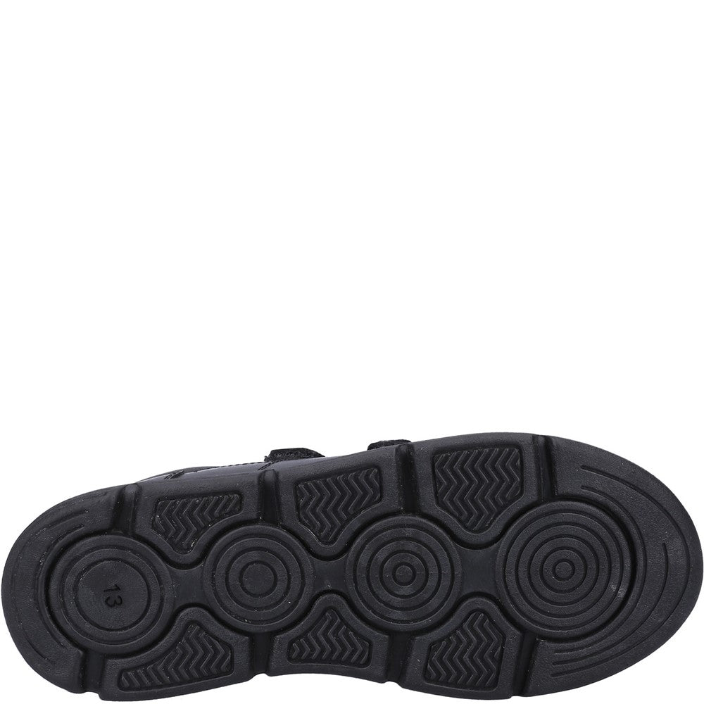 Boys BTS Black Hush Puppies Lucas JNR Shoe