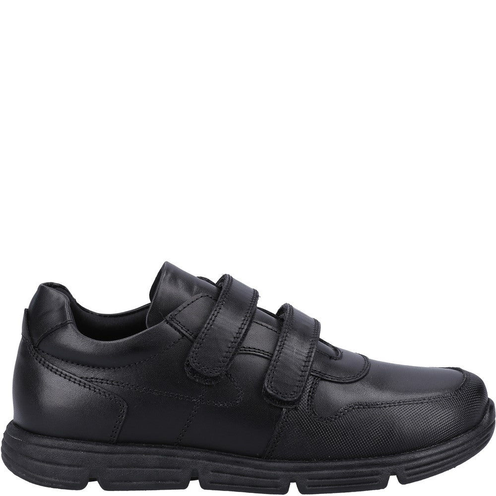 Boys BTS Black Hush Puppies Lucas SNR Shoe