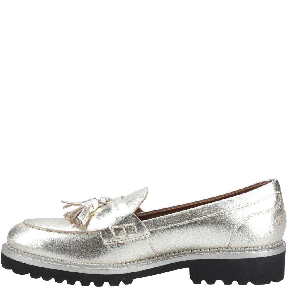 Slip On Ladies Shoes Gold Hush Puppies Ginny Loafer