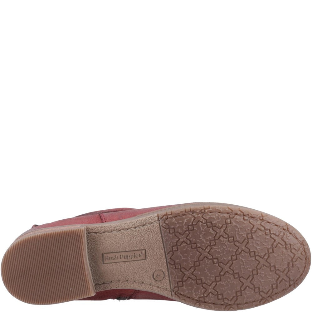 Ladies Ankle Boots Burgundy Hush Puppies Emilia Boot