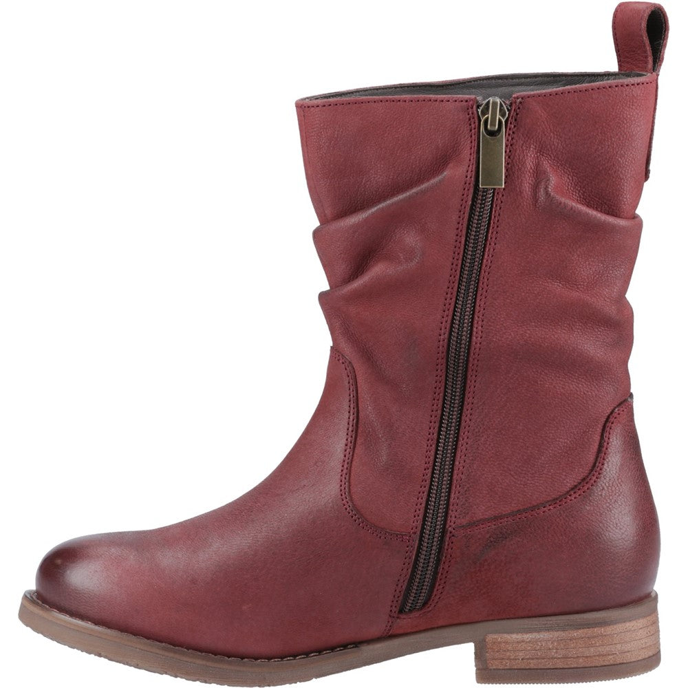 Ladies Ankle Boots Burgundy Hush Puppies Emilia Boot