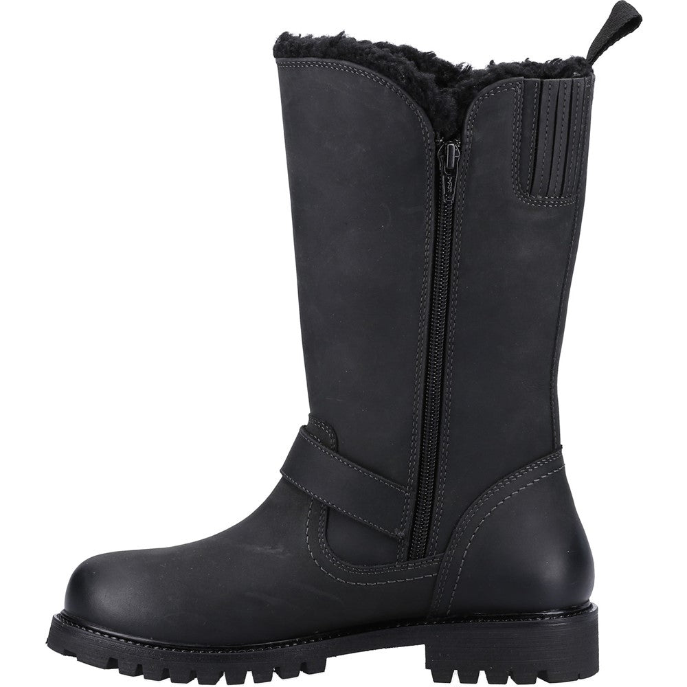 Ladies Mid Boot Black Hush Puppies Winnie Boot
