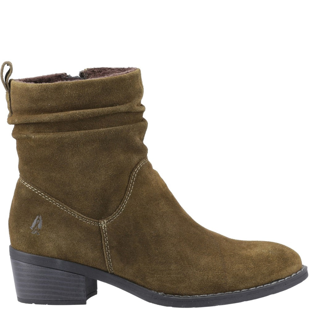 Ladies Ankle Boots Khaki Hush Puppies Iris Boot