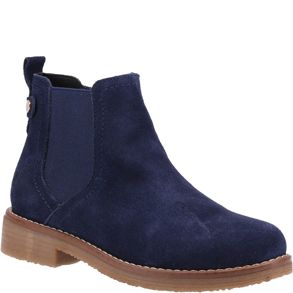 Ladies Ankle Boots Navy Hush Puppies Maddy Wide Boot