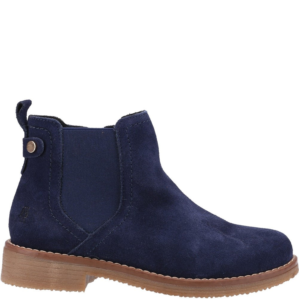 Ladies Ankle Boots Navy Hush Puppies Maddy Wide Boot