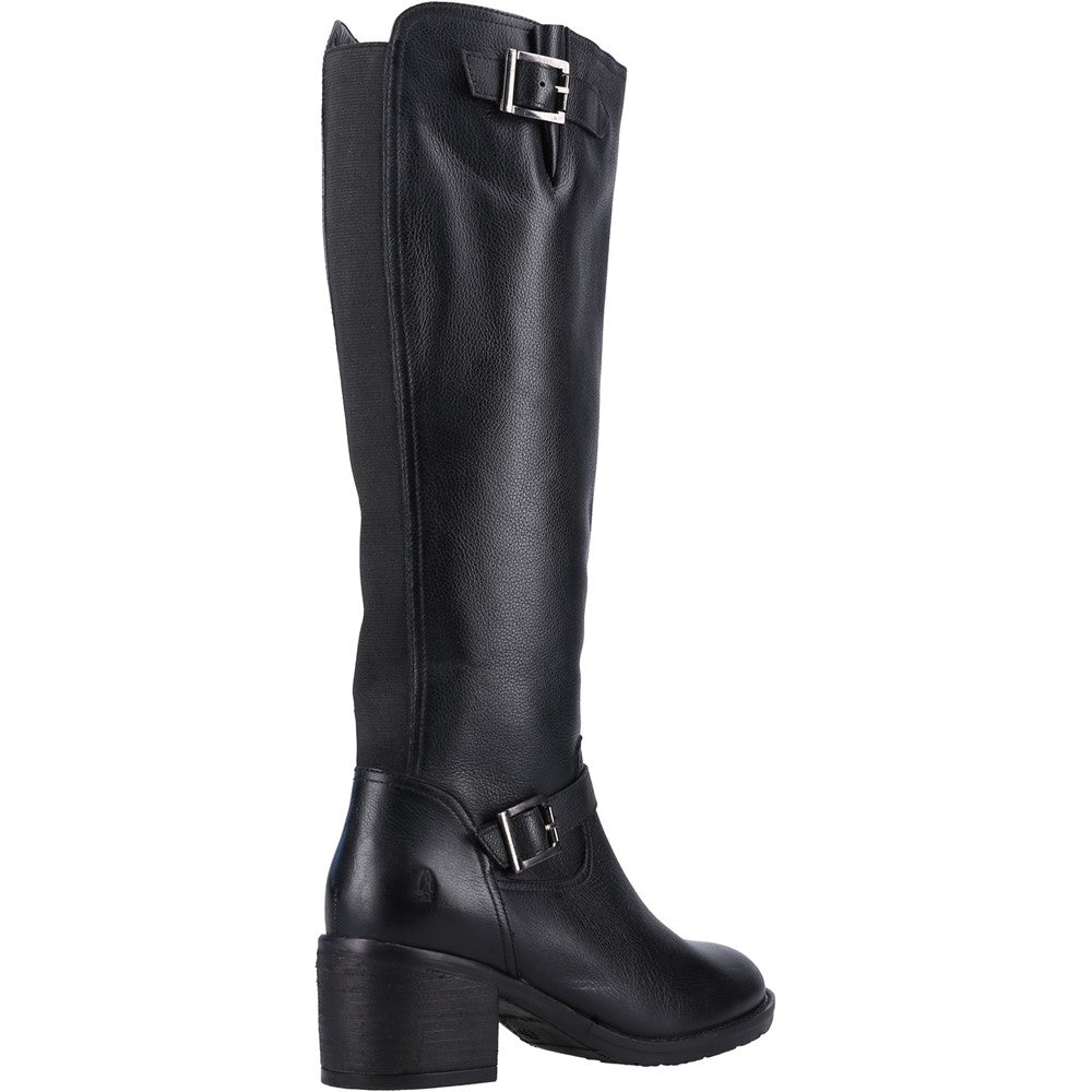 Ladies Long Boots Black Hush Puppies Heidi Boot