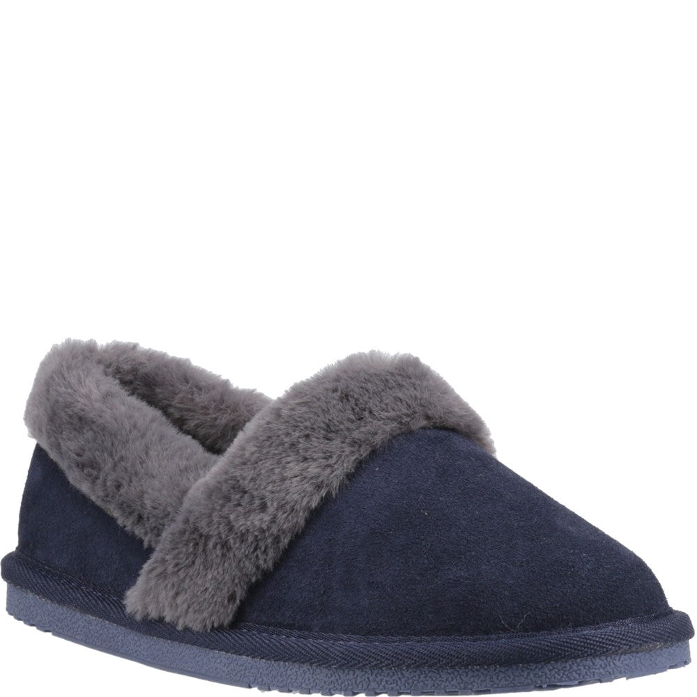 Classic Ladies Slippers Navy Hush Puppies Ariel Slipper