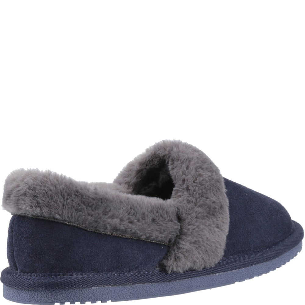Classic Ladies Slippers Navy Hush Puppies Ariel Slipper