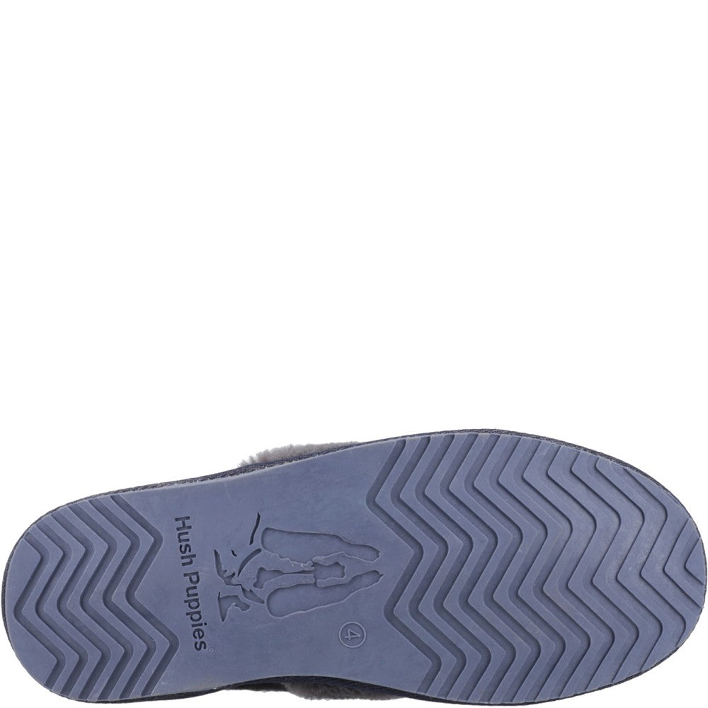 Classic Ladies Slippers Navy Hush Puppies Ariel Slipper
