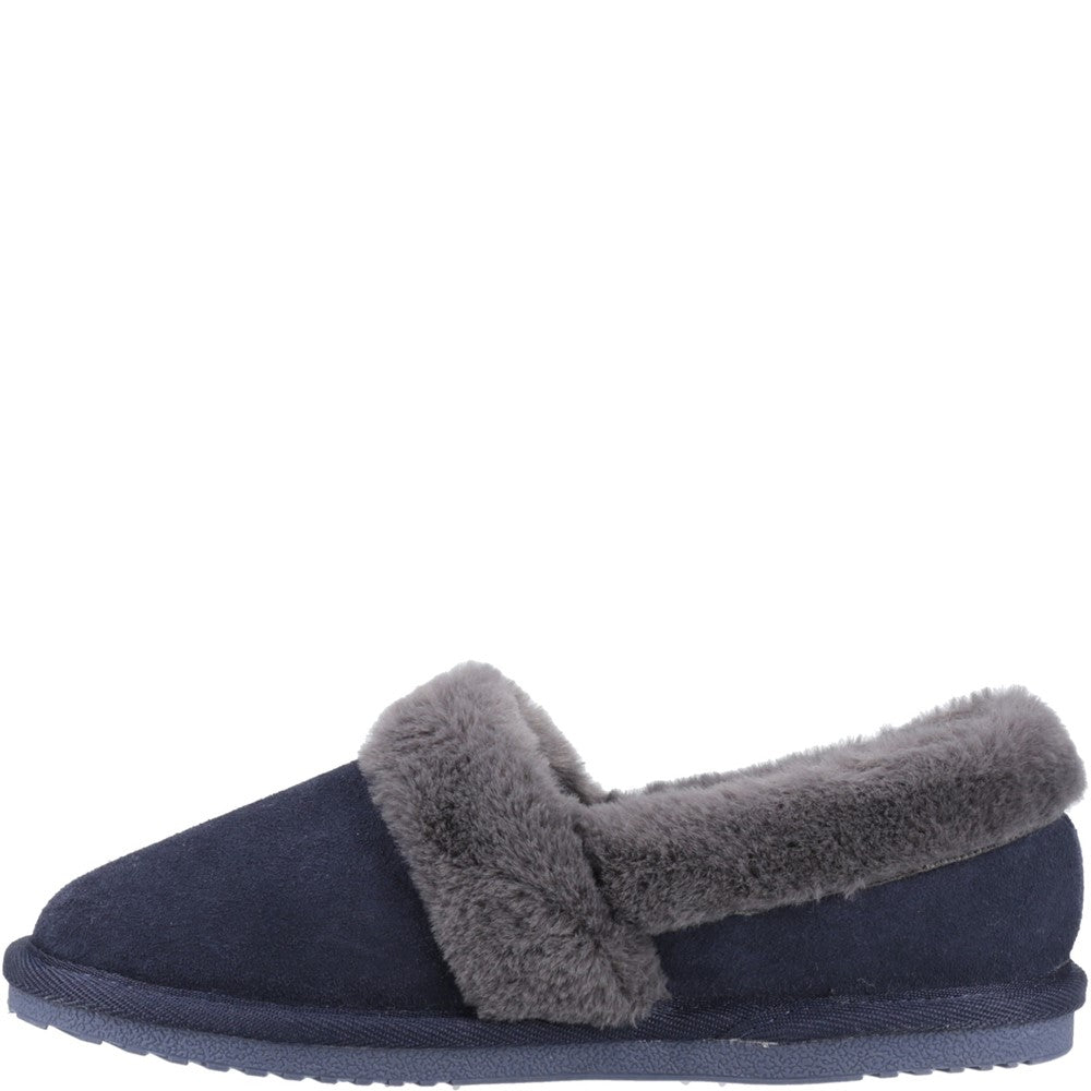Classic Ladies Slippers Navy Hush Puppies Ariel Slipper