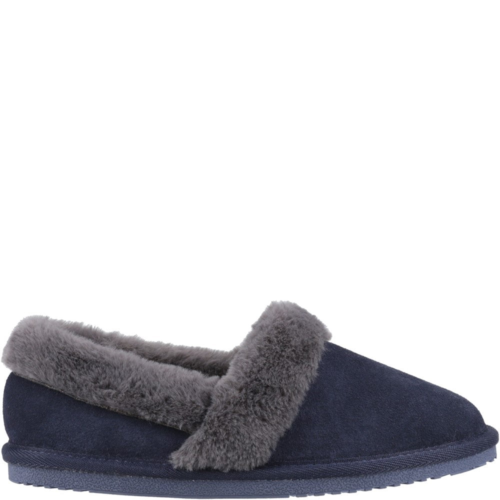 Classic Ladies Slippers Navy Hush Puppies Ariel Slipper