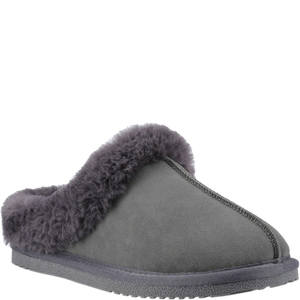 Classic Ladies Slippers Grey Hush Puppies Amara Slipper