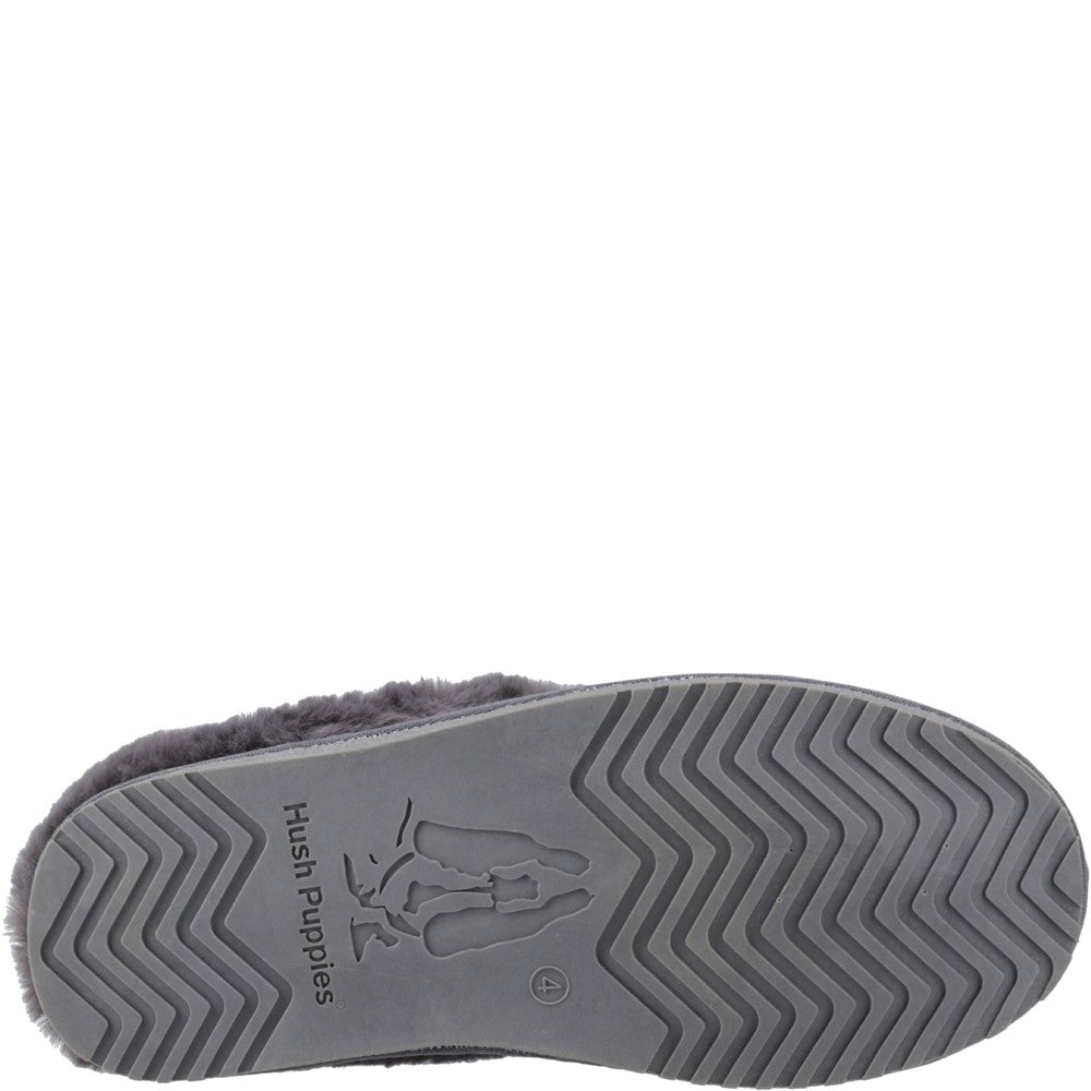 Classic Ladies Slippers Grey Hush Puppies Amara Slipper