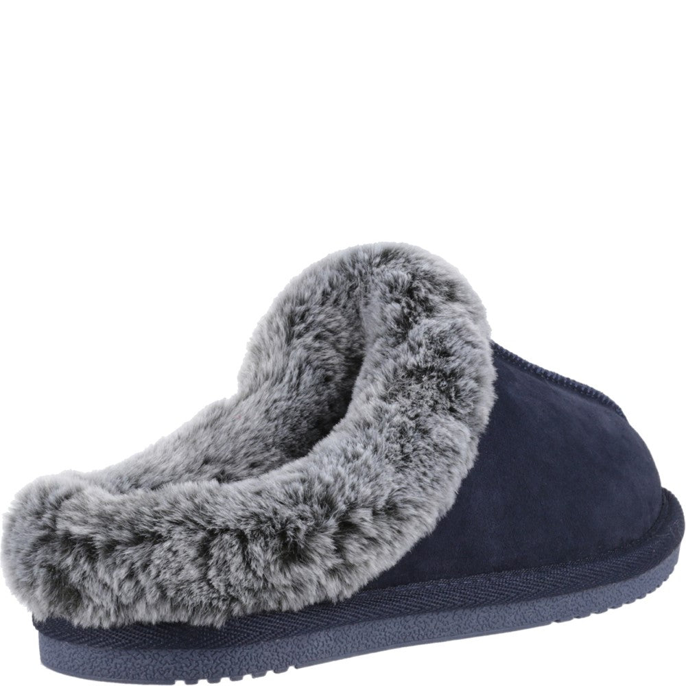 Classic Ladies Slippers Navy Hush Puppies Amara Slipper