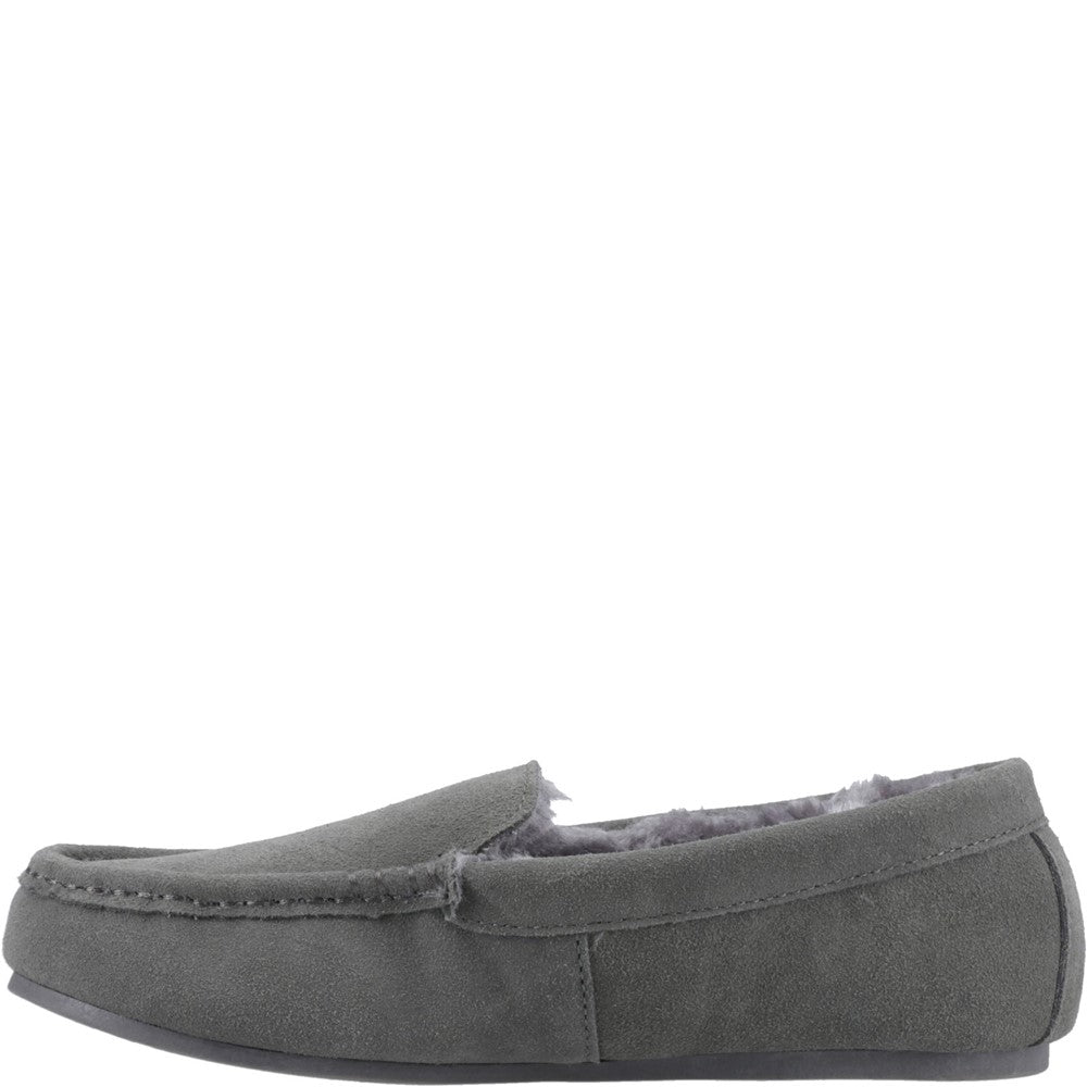 Classic Ladies Slippers Grey Hush Puppies Annie Mocassin Slipper