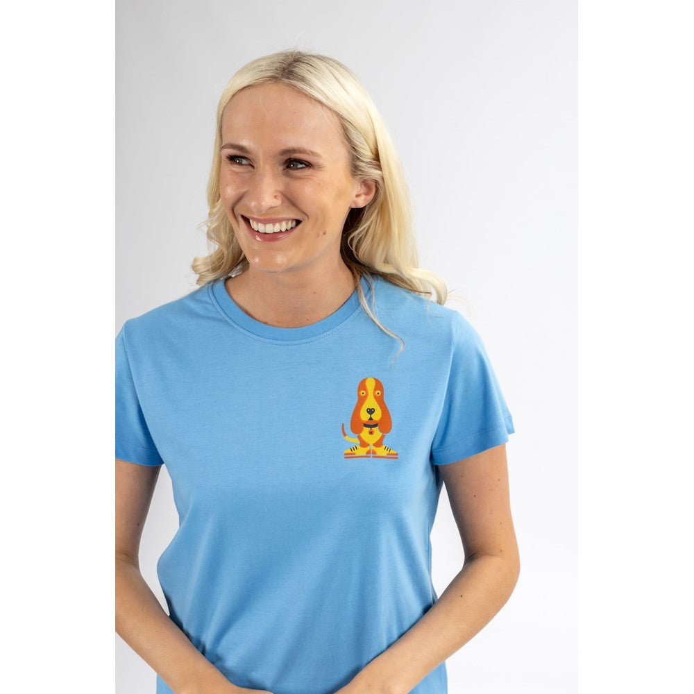Tee Shirts Blue Hush Puppies Modern Basset Tee