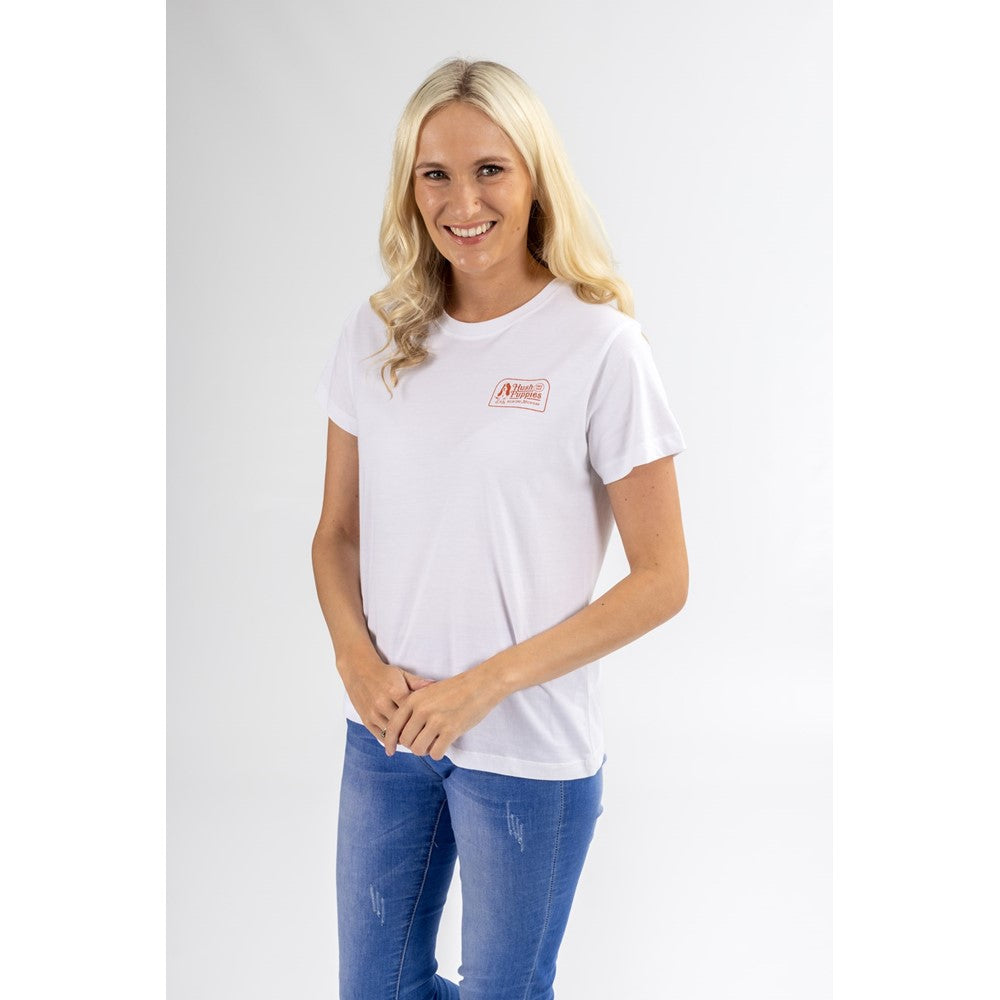 Tee Shirts White Hush Puppies Retro Basset Tee