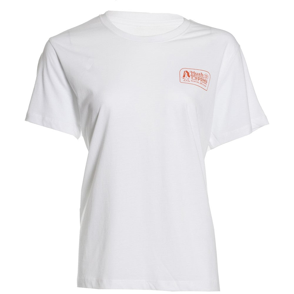 Tee Shirts White Hush Puppies Retro Basset Tee