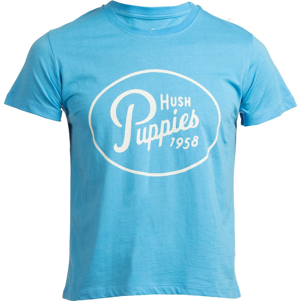 Tee Shirts Blue Hush Puppies Retro Script Tee
