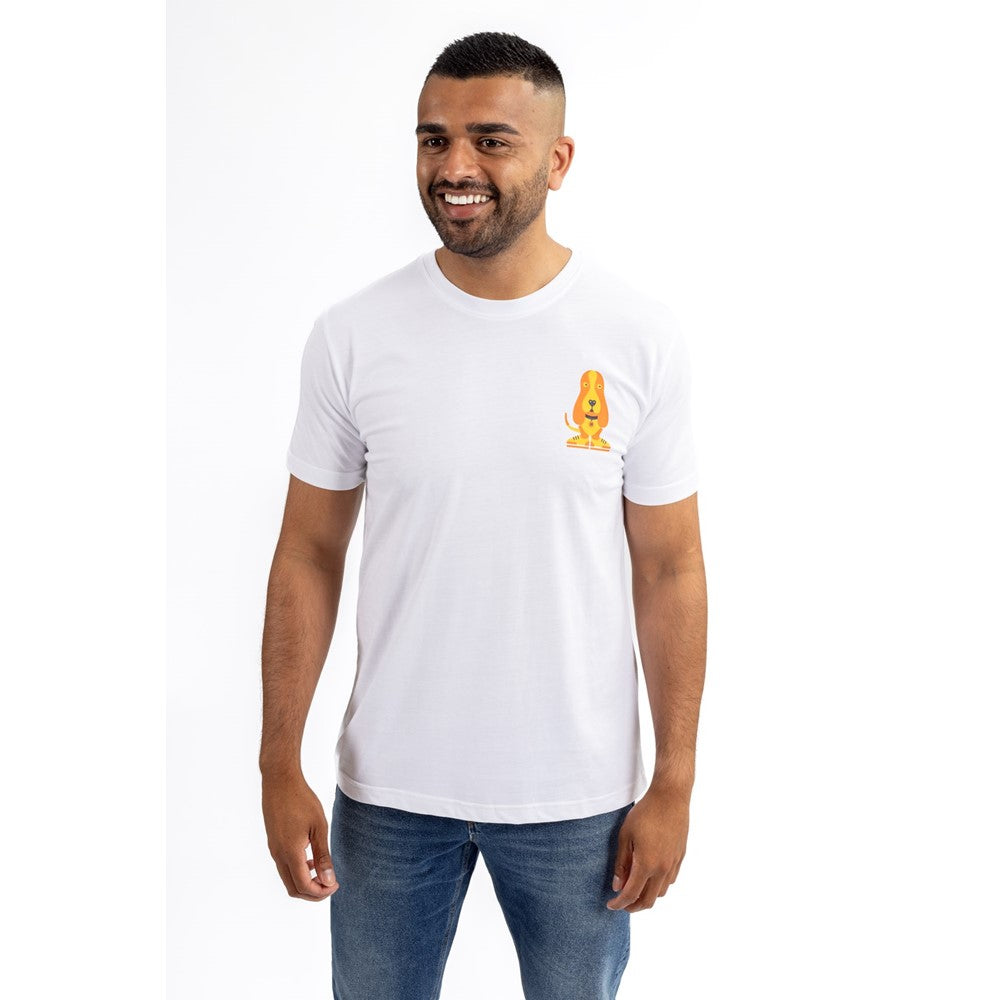 Tee Shirts White Hush Puppies Mens Modern Basset Tee