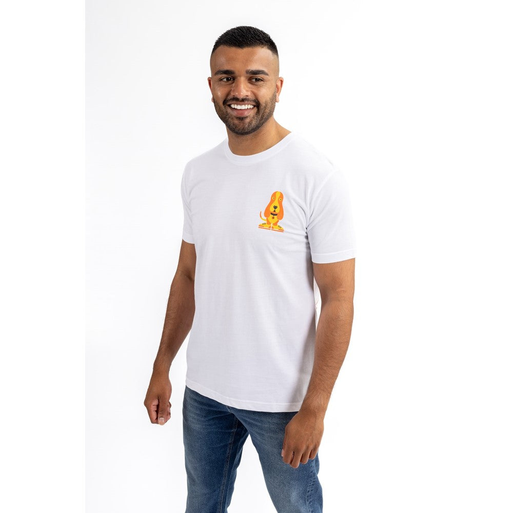 Tee Shirts White Hush Puppies Mens Modern Basset Tee