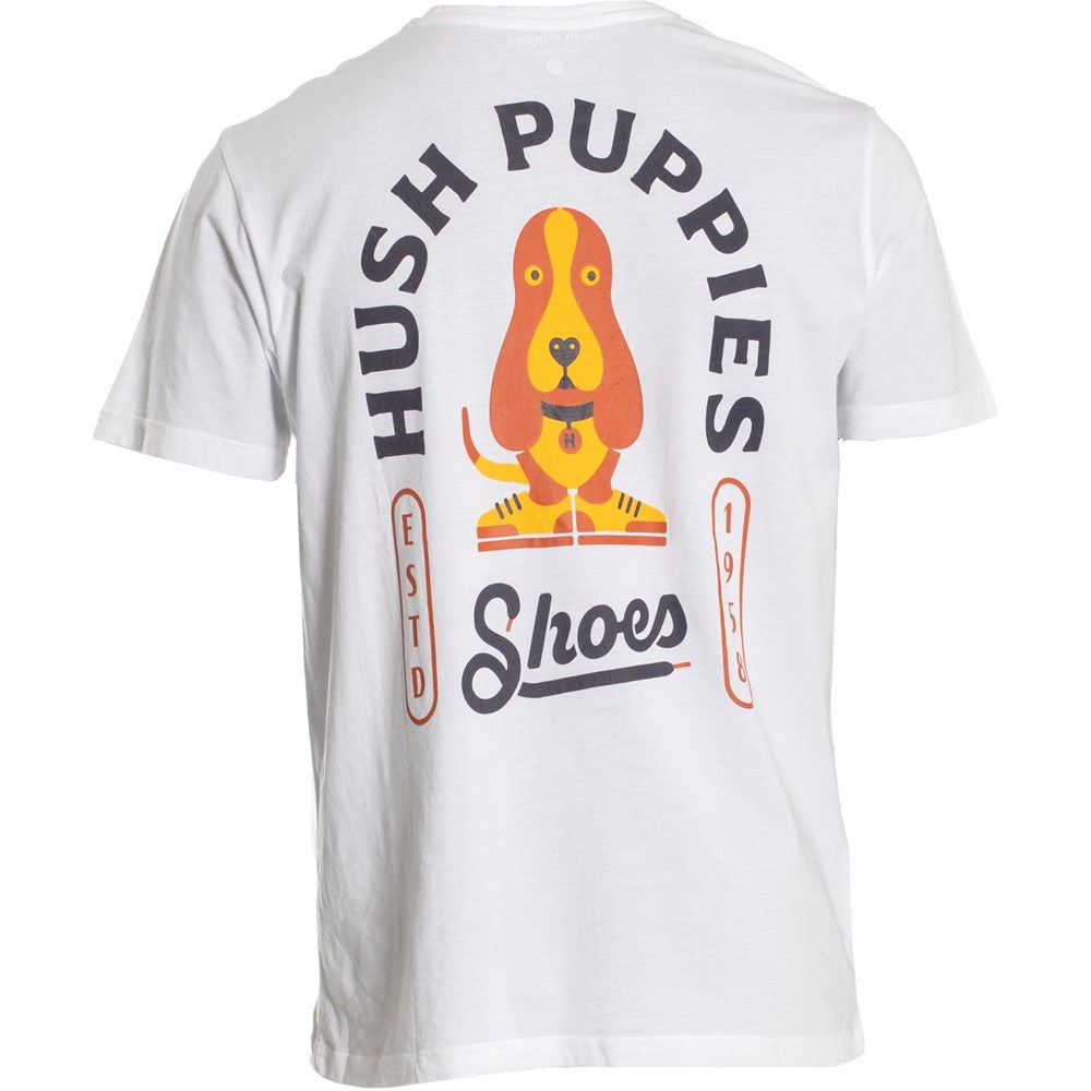Tee Shirts White Hush Puppies Mens Modern Basset Tee