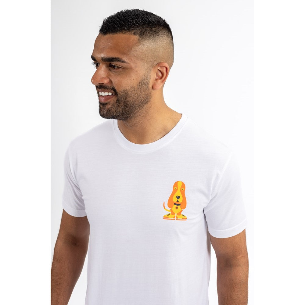 Tee Shirts White Hush Puppies Mens Modern Basset Tee
