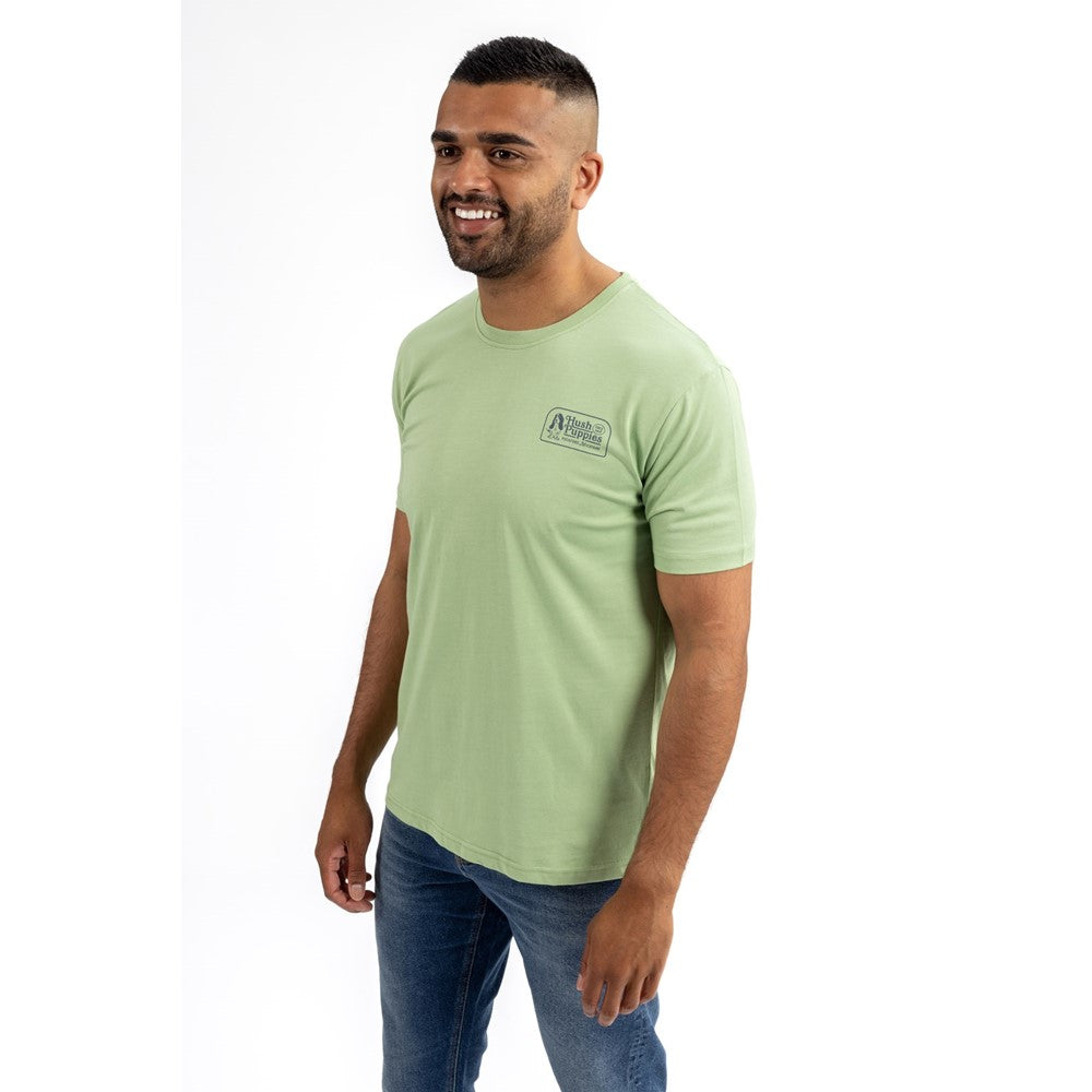 Tee Shirts Green Hush Puppies Mens Retro Basset Tee
