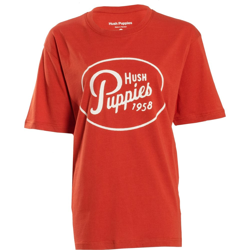 Tee Shirts Orange Hush Puppies Mens Retro Script Tee