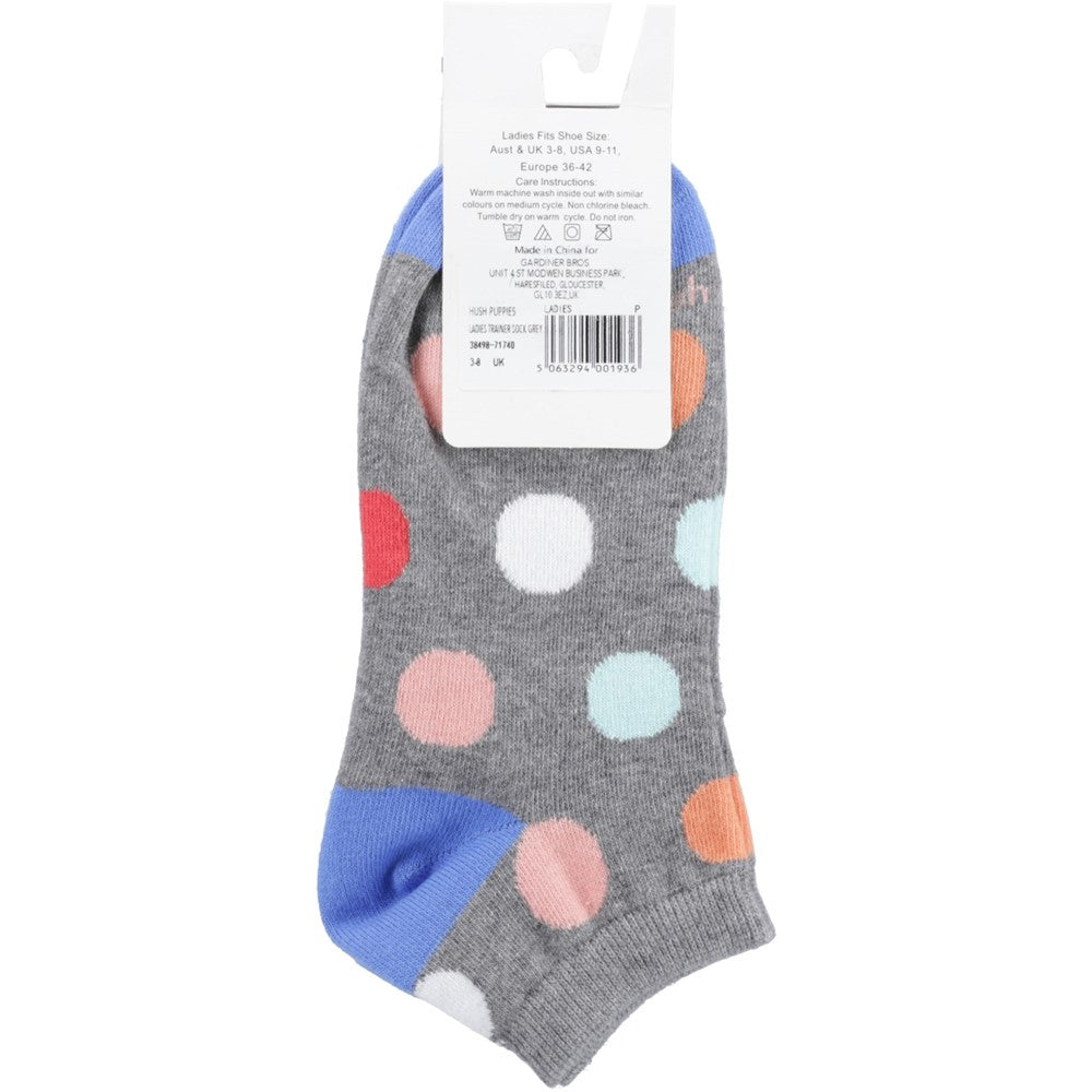 Socks Grey Hush Puppies LADIES TRAINER SOCK 3-9