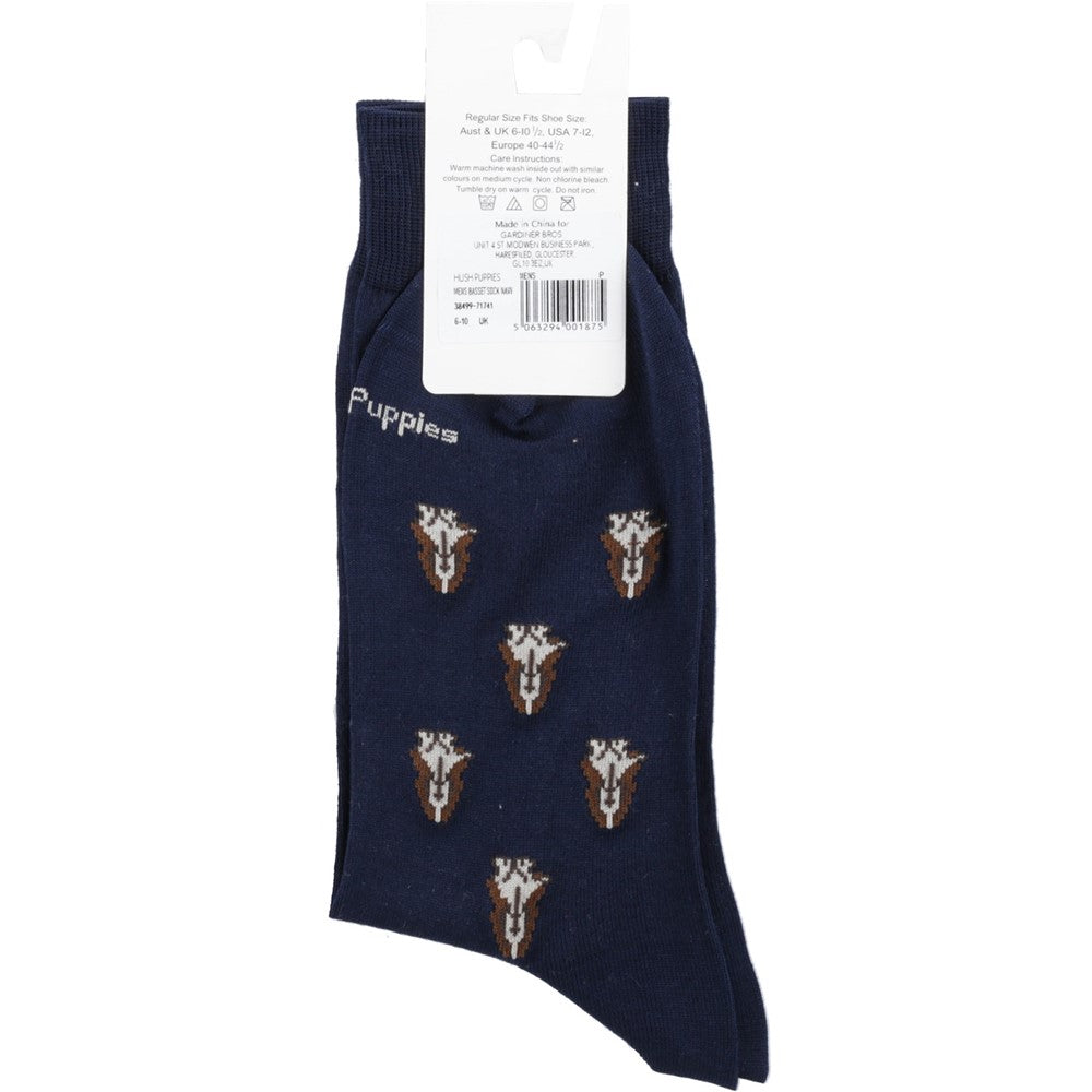 Socks Navy Hush Puppies MENS BASSET SOCKS 6-10 3