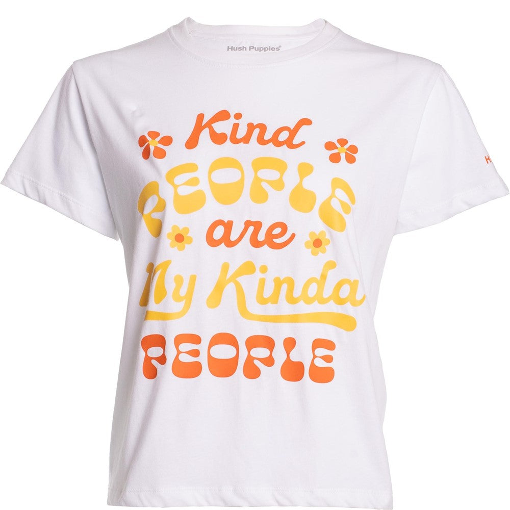 Tee Shirts White/ Yellow Hush Puppies Kind People Tee