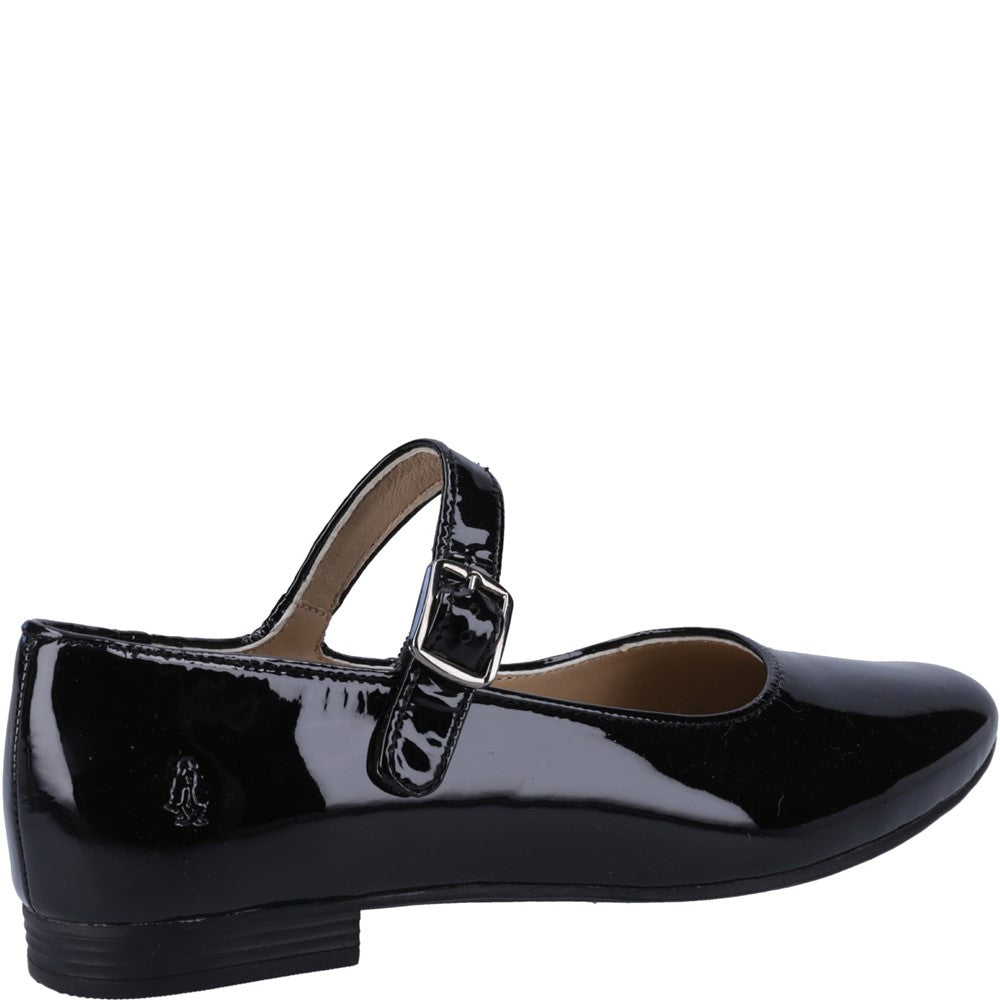 Ballerinas Black Patent Hush Puppies Melissa Strap Leather