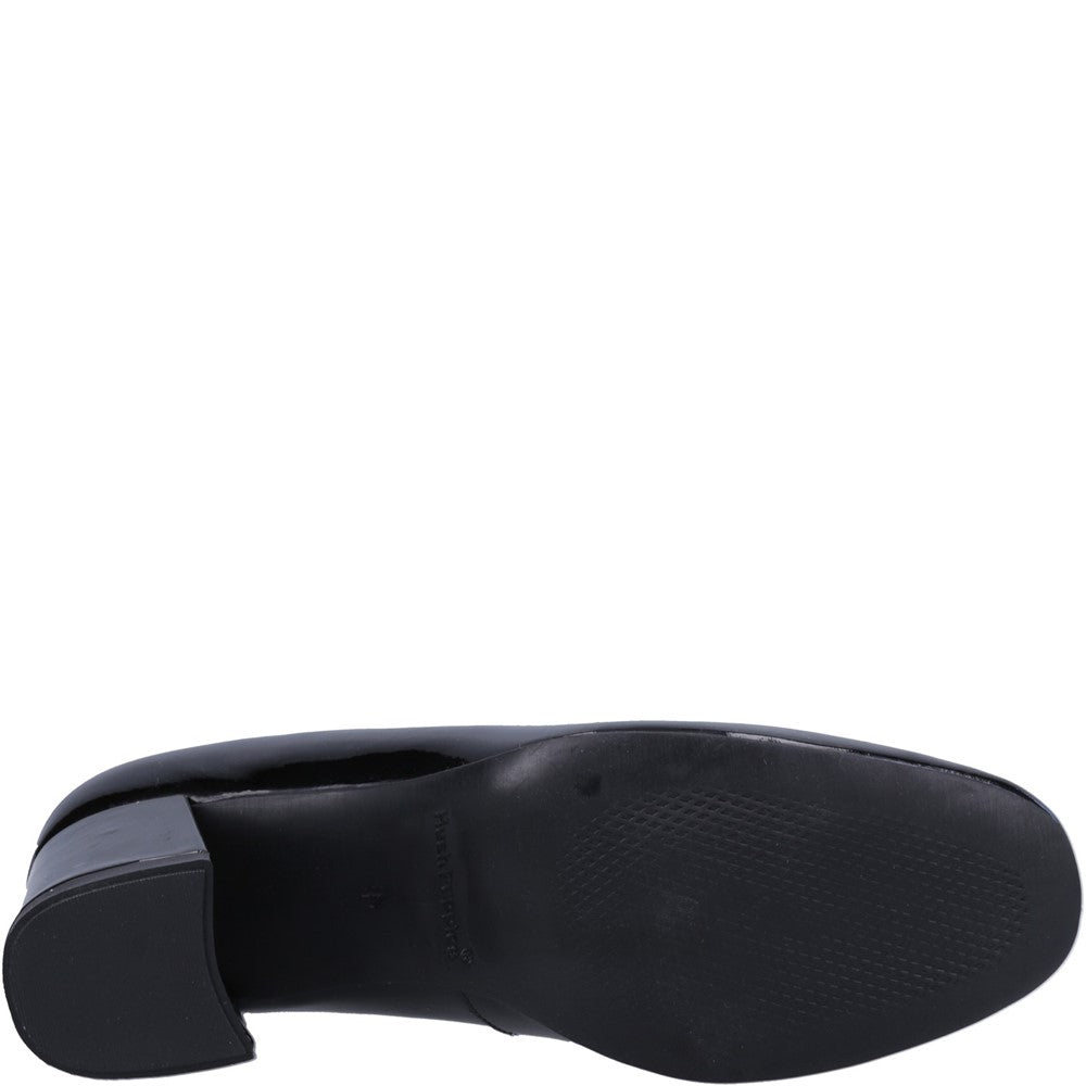 Court Ladies Shoes Black Hush Puppies Alicia Patent Court Shoe