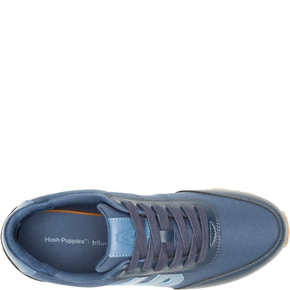 Mens Sports Blue Hush Puppies Seventy8 Sneaker