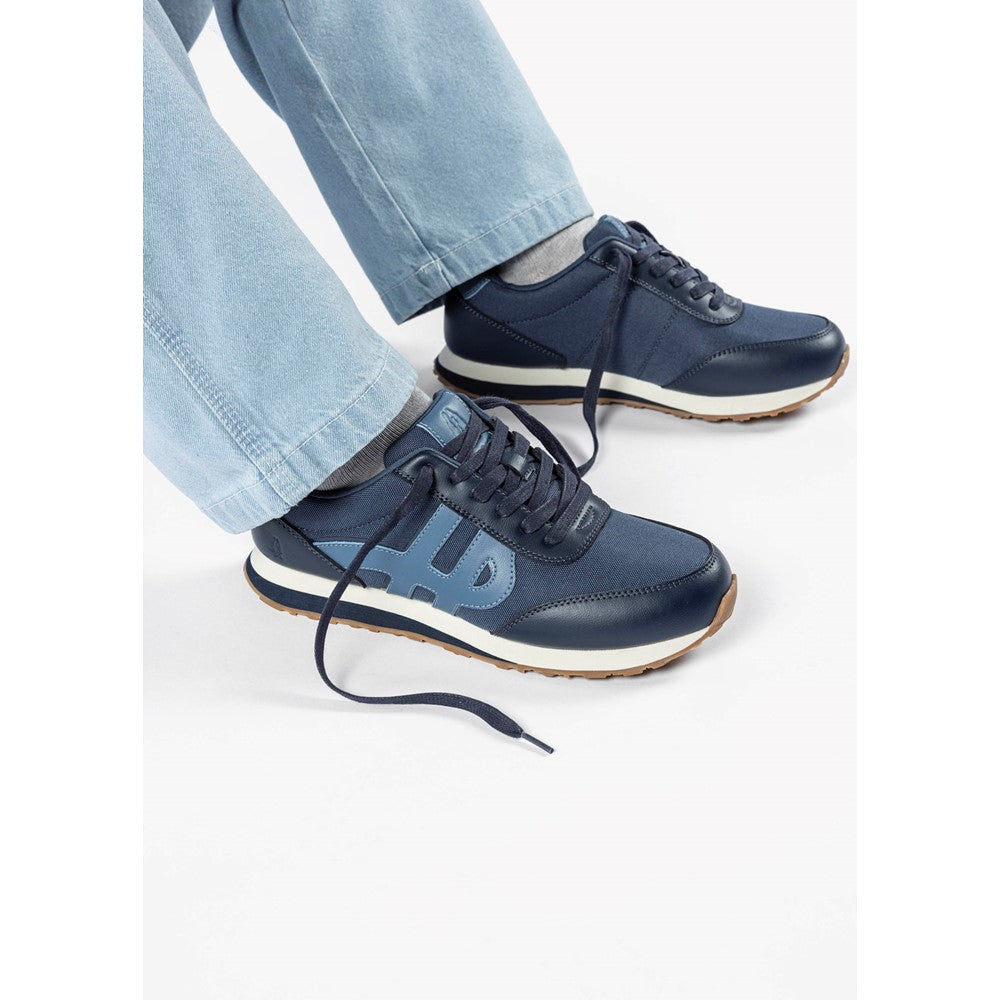 Mens Sports Blue Hush Puppies Seventy8 Sneaker
