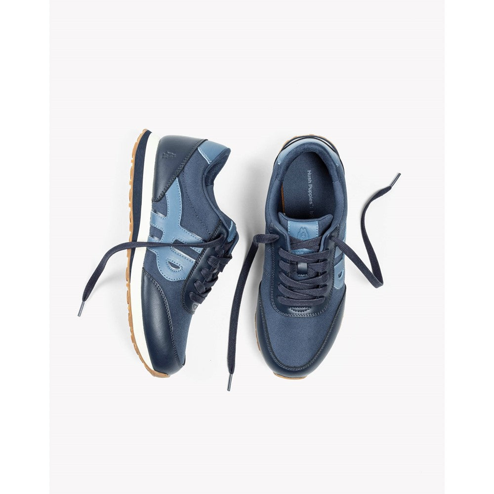 Mens Sports Blue Hush Puppies Seventy8 Sneaker