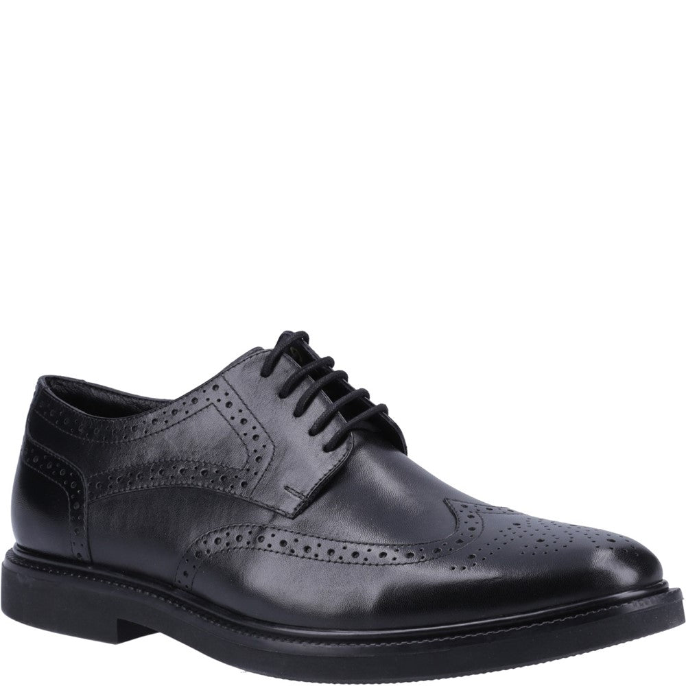 Mens Formal Lace Up Shoes Black Hush Puppies Kingston Brogue