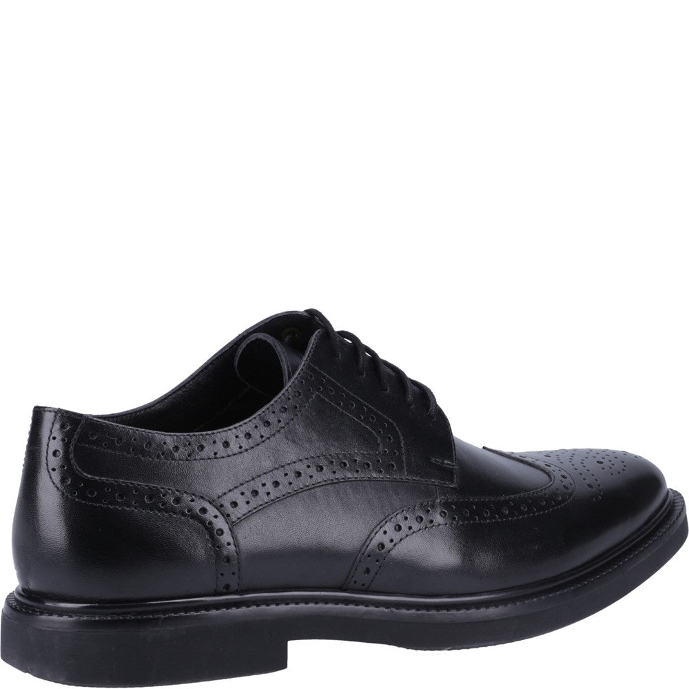 Mens Formal Lace Up Shoes Black Hush Puppies Kingston Brogue