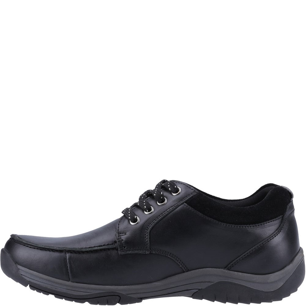Mens Classic Lace Shoes Black Hush Puppies Derek Lace Up Shoe