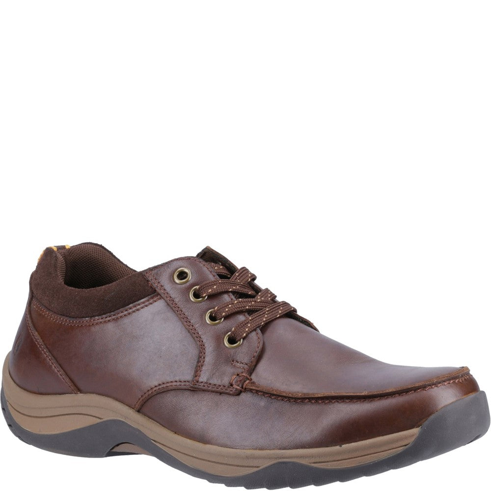 Mens Classic Lace Shoes Brown Hush Puppies Derek Lace Up Shoe