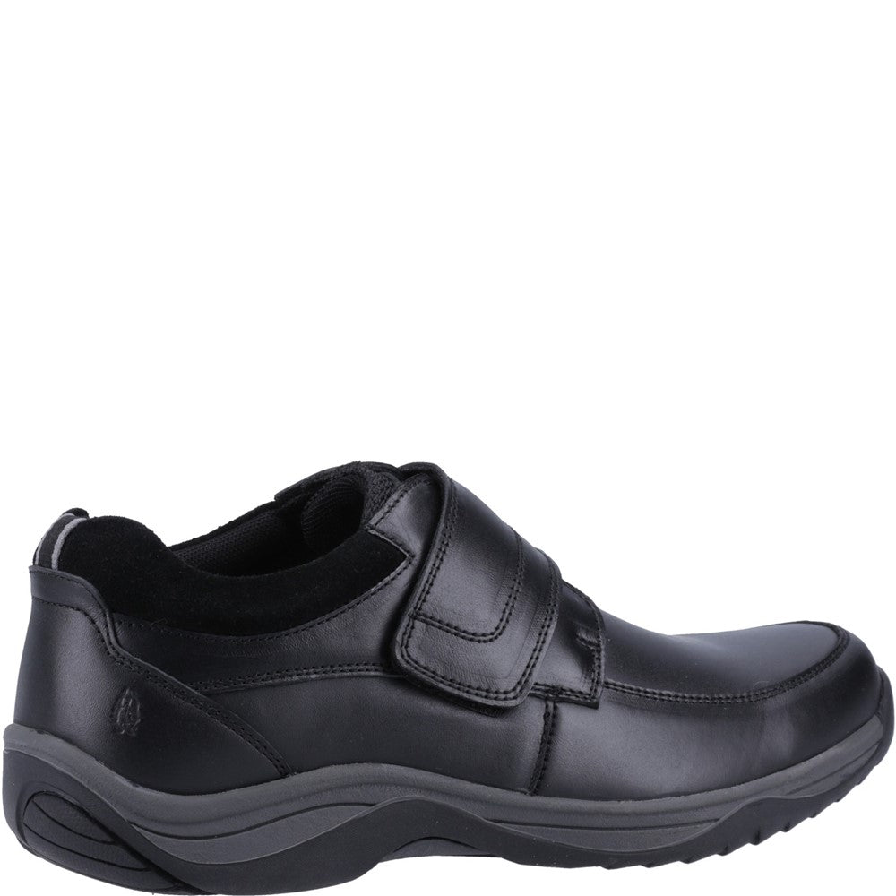 Mens Classic Touch Fastening Shoes Black Hush Puppies Douglas Shoe