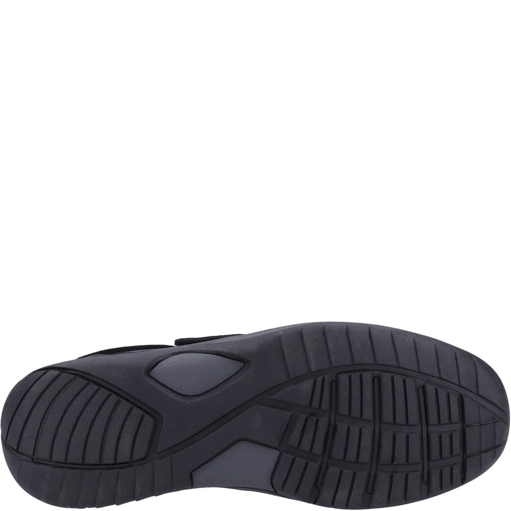 Mens Classic Touch Fastening Shoes Black Hush Puppies Douglas Shoe