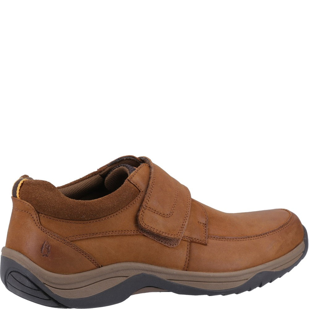 Mens Classic Touch Fastening Shoes Tan Nubuck Hush Puppies Douglas Shoe