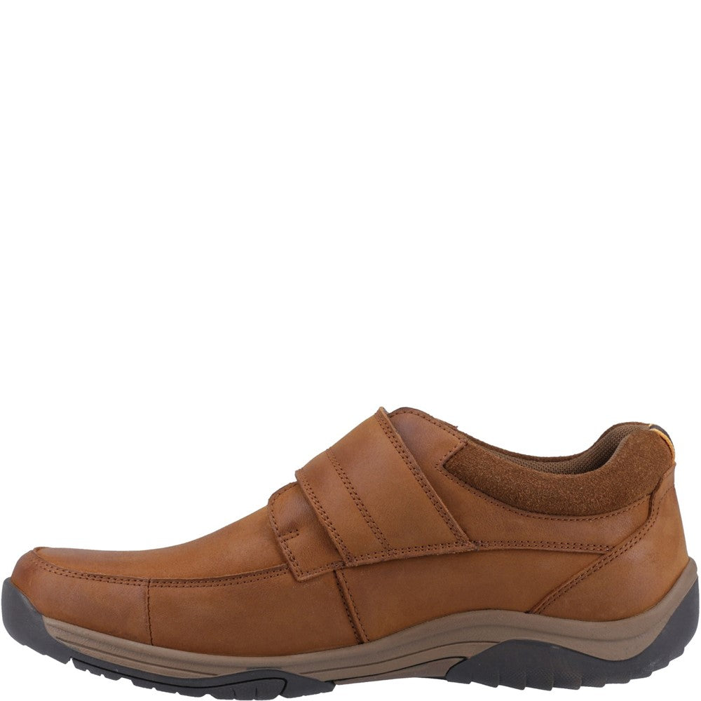 Mens Classic Touch Fastening Shoes Tan Nubuck Hush Puppies Douglas Shoe