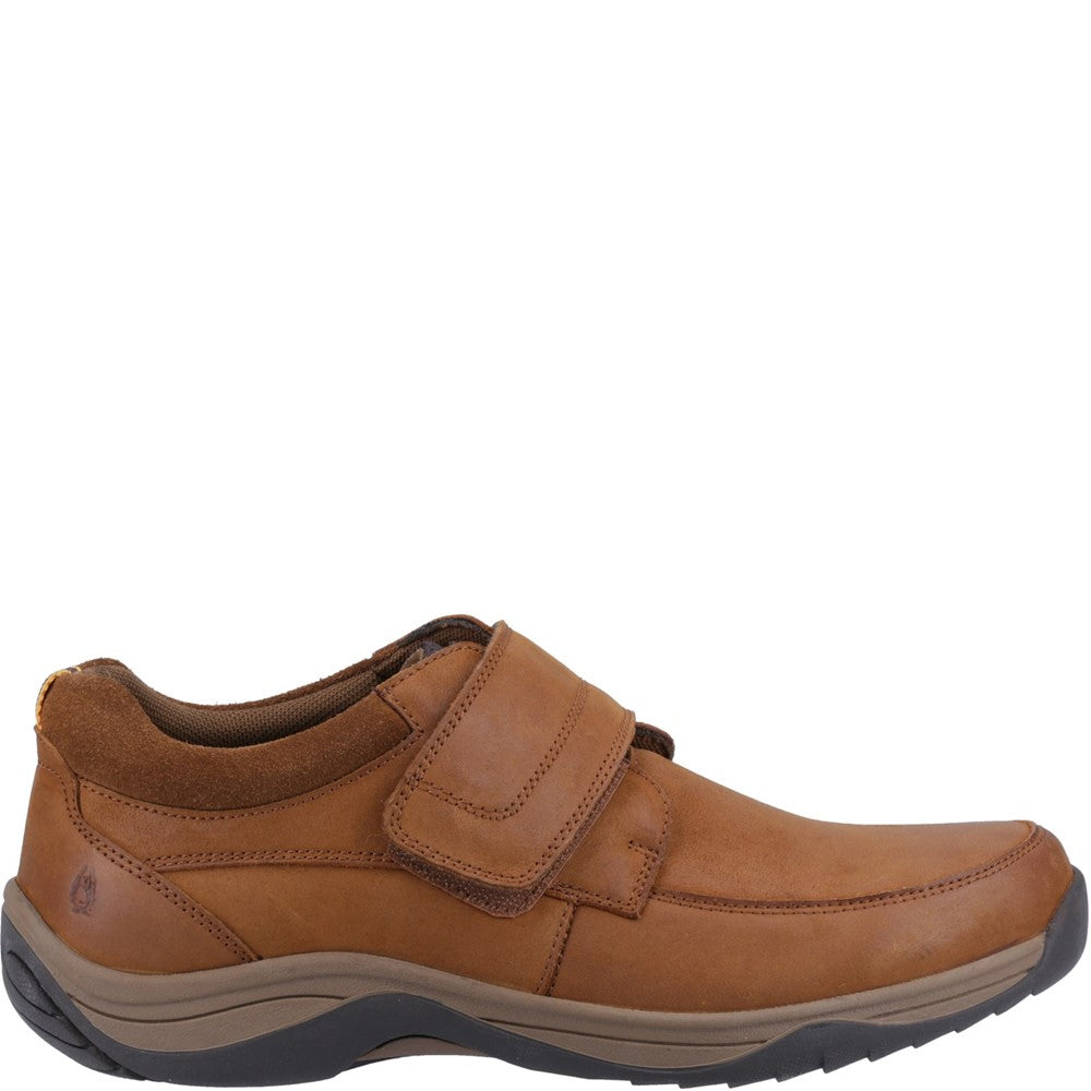 Mens Classic Touch Fastening Shoes Tan Nubuck Hush Puppies Douglas Shoe
