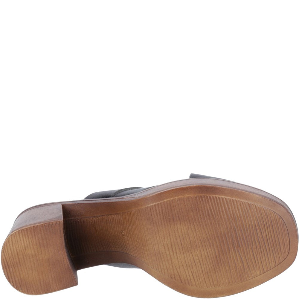 Ladies Heeled Sandals Black Hush Puppies Gigi Platform Sandal